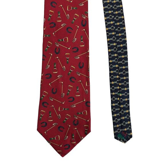 NWT Tommy Hilfiger Mens Equine Imported Silk Tie - Picture 3 of 5